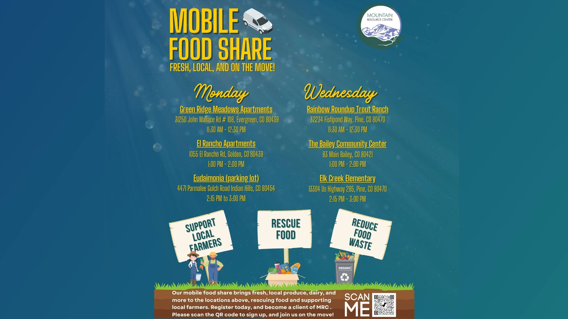 New Schedule for Mobile Food Share